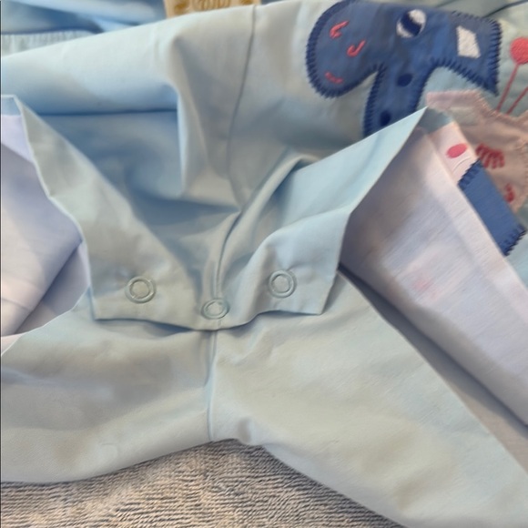 The Beaufort Bonnet Company Blue and Yellow Giraffe Romper 18-24 months - Picture 4 of 4